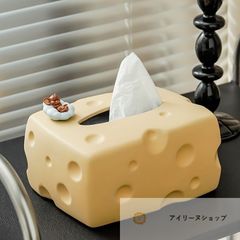 ティッシュボックス ユニーク チーズ コンパクト おしゃれ かわいい 北欧 ティッシュ ケース カバー キッチン リビング オフィス#アイリーヌショップ