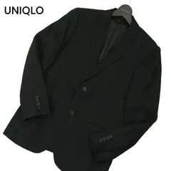 UNIQLO ユニクロ 春夏 背抜き 【麻 プレミアム フレンチリネン100％】 SLIM FIT テーラード ジャケット Sz.M　メンズ 黒