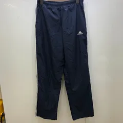 90's vintage adidas アディダス ナイロンパンツ 裾ジップ ウインドブレーカー ドローコード ワンポイント刺繡 フィリピン製 Ｌ 14-16サイズ ネイビー