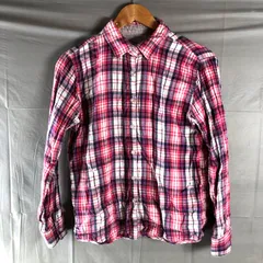 シャツ カジュアルシャツ リバーシブル仕様 チェック ストライプ ボタン 長袖 赤 グレー 白 2025081400189