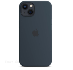 未使用 Apple 純正 iPhone13 シリコンケース アビスブルー 青 MagSafe対応 アップル マグセーフ 並行輸入品 apple純正ケース siba13