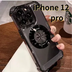 【SHOPS】iPhone12 pro スマホケース 黒 クリア ワイアレス充電 耐衝撃 レンズ保護 軽量 透明 おしゃれ シンプル E023