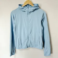 (^w^)b UNIQLO ユニクロ エアリズムUVカット メッシュパーカー フーディ 薄手 シンプル 羽織り ベーシック 定番 アウトドア デイリー タウンユース 冷房対策 日焼け対策 ライトブルー レディース サイズS