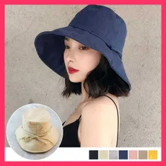 【スタッフおすすめ！】 リボン付きバケットハット折りたたみ春夏 お出掛けカラー帽子/ハットアウトドア黒/海旅行小顔大人女性 帽子 レディース UVケア 紫外線対策 おすすめ おしゃれ　人気 上品 1JC-002