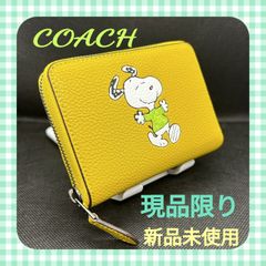 S《現品限り》【新品COACH X PEANUTS】スモール ジップ スヌーピー