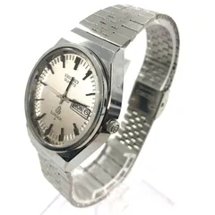 SEIKO Superior Twin Quartz セイコー スーペリア ツインクオーツ 4883-8000 QZ SS メンズ 腕時計 ラウンド シルバー文字盤 稼動【ND-609】