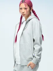 Champion (チャンピオン) 裏起毛 ワンポイント フルジップ パーカー