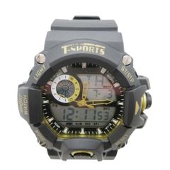 美品 CREPHA クレファー T-SPORTS Tスポーツ アナログ×デジタル 腕時計 ウォッチ TS-AD093 黒 ブラック×ゴールド メンズ 古着 中古 USED