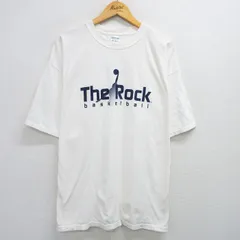 XL/古着 半袖 ビンテージ Tシャツ メンズ 00s バスケットボール The ROCK 大きいサイズ コットン クルーネック 白 ホワイト 25jun02 中古