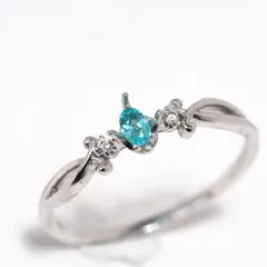 パライバトルマリン ブラジル産 0.059ct リング k10 セミオーダー枠 f-6