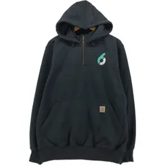 古着 カーハート Carhartt Loose Fit RAIN DEFENDER スウェットハーフジップパーカー メンズM相当/eaa575589