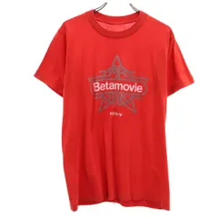 sonny ソニー 90s オールド プリント 半袖 Betamovie Tシャツ レッド シングルステッチ 企業モノ メンズ 古着
