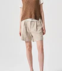 未使用品★Linit リニット リネン ハーフパンツ M★　　ベージュ/麻100％/半ズボン/14661-CH0818 2025年最新ソフトリネン ハーフパンツの人気アイテム - メルカリ