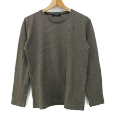 ナノユニバース 長袖Ｔシャツ トップス ワッフルT コットン メンズ Mサイズ ブラウン nano universe 【中古】