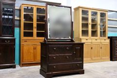 GMGK535○神戸家具 洋家具 永田良介商店 三面鏡 ドレッサー 鏡台 メ