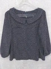 ◇ La TOTALITE ラ トータリテ 総柄 七分袖 カットソー ネイビー　ベージュ *  【1002800208128】