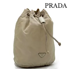 PRADA プラダ　ポーチ　アクセサリーポーチ　巾着ポーチ　小物入れ　三角ロゴ