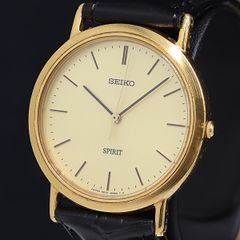 稼働品】SEIKOセイコークォーツ 腕時計 5E21-6C00 ゴールド色 - メルカリ