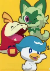 【中古】クリアファイル ニャオハ＆ホゲータ＆クワッス オリジナルクリアファイル 「Switchソフト ポケットモンスター スカーレット・バイオレット+ゼロの秘宝」 ヨドバシカメラ購入特典