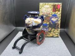 九谷焼　作家作品　谷敷正人　雅彩双鶴紋　花瓶 三ツ井 為吉 MITSUI TAMEKICHI - 九谷焼作家 - 九谷焼 山口陶業社