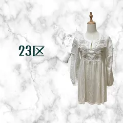 【23区】 オンワード樫山 ワンピース ホワイト サイズ38 M相当　標準サイズ