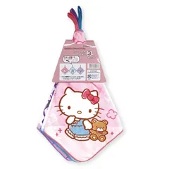 【新品】ループ付きタオル 3枚組 ループタオル サンリオ ハローキティ クロミ タキシードサム キャラクター 女の子 かわいい 制菌加工 ハンドタオル 28×28cm 綿100% 幼稚園 保育園 入園 通園 プレゼント 丸眞 メール便