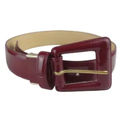 VALENTINO レザー製ブラウン/レッドベルト ゴールドバックル VALENTINO レザー製ブラウン/レッドベルト ゴールドバックル