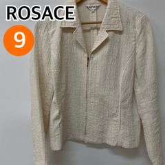 ROSACE ロザース ジャケット ジャンパー ブルゾン アイボリー 日本製 レディース 9サイズ【CT1172】