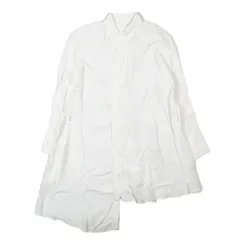 ヨウジヤマモト レギュレーション REGULATION YOHJI YAMAMOTO レーヨン アシンメトリー ロング シャツ ブラウス ワンピース 長袖 FU-B52-200 サイズ1 ホワイト 白 レディース YBA11のサムネイル