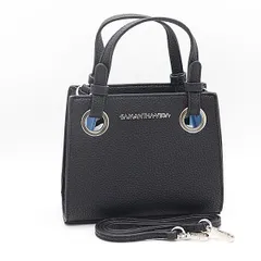 未使用品 サマンサベガ ブラック レザー 2way レディースショルダー/ハンドバッグ INU 2000000 NSK