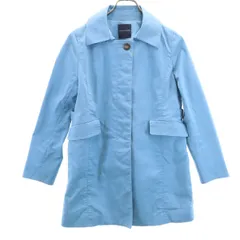 TOMORROWLAND collection トゥモローランド コレクション 日本製 ステンカラー ジャケット 38 ブルー レディース 古着