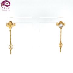 LOUIS VUITTON ルイヴィトン M00390 ピアス プティ ルイ 両耳 ストラス モノグラム･フラワー ゴールドカラーメタル 保存袋 イタリア製 LE3272