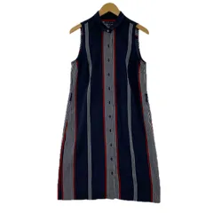 TOMMY HILFIGER トミーヒルフィガー   ノースリーブ シャツワンピース sizeS/P/ネイビー×レッド