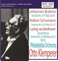 クレンペラー指揮 Otto Klemperer + フィラデルフィア管弦楽団 Philadelphia Orchestra ブラームス ベートーヴェン シューマン MEMORIES CDx2 新品未開封