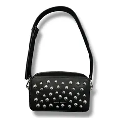 参考上代24200円 未使用品 MAISON SPECIAL Grommet Mini Bag グロメットミニバッグ ショルダーバッグ 鞄 カバン メゾンスペシャル 21241615503 ブラック × シルバー F 281A1