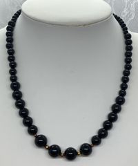 K18　黒サンゴネックレス　レディース　おしゃれ上品