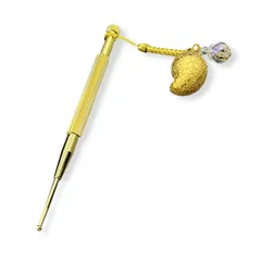 【送料無料】【新品】耳つぼ スティック ツボ押し 美容 マッサージ棒 肩こり解消 耳ツボ 鈴付き 水琴鈴付き耳つぼスティック