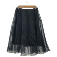 PRADA (プラダ) ★ ① P147N Pleated Chiffon Skirt レディース ブラック 36