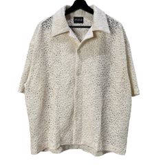 P.O.S LACE S/S COLLAR SHIRT WHITE