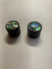 ミリサイズ スプリットシャフト用ノブ 黒 ブラック アバロントップ ×2