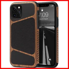 【特価商品】Tasikar iPhone11 Pro ケース 天然木層 とナイロン ファブリックレザーのデザインソフトケース ワイヤレス充電 アイフォン11 Pro カバー