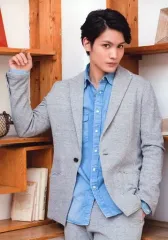 【中古】生写真(男性) 河原田巧也(泉田塔一郎)/膝上・グレーのスーツ・シャツ水色・左手ポケット・右手上げ・私服ショット/舞台『弱虫ペダル』～総北新世代、始動～ブロマイド 個人セット