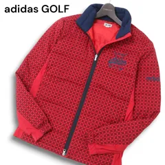 adidas GOLF アディダス ゴルフ 秋冬 ロゴ★ 幾何学柄 中綿 ウィンドブレーカー ジャケット ブルゾン Sz.M メンズ