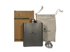 【未使用】HIP Flask（ウイスキースキットル）　Boundless Voyage（バウンドレスボヤージュ）　200ml　Titanium