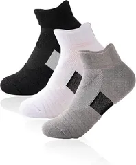 AZure バスケ 靴下 ジュニア 3足セット 18～23cm キッズ 子供 ソックス ロータイプ(23.0 cm)