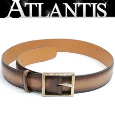 入手困難✨ ベルルッティ ベルト カリグラフィー 金具 レザー ブラウン系 入手困難✨ ベルルッティ ベルト カリグラフィー 金具 レザー