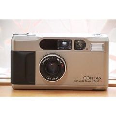 入手困難 オーバーホール済 修理済フィルム カメラ 人気 女子 レトロ CONTAX コンタックス 京セラ Contax T2 チタンシルバー【中古】