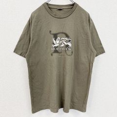 古着 used　ALMA MATER　半袖フロントプリントTシャツ　クルーネック　緑　コットン100％　XLサイズ