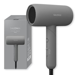 SALONIA サロニア スムースシャイン ドライヤー 大風量 速乾 軽量 ヘアドライヤー グレー