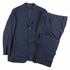 極美品✨ベルベスト ダブルスーツ リネン100% ピークドラペル